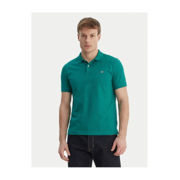 Tricou barbati -  slim fit - verde - bumbac
