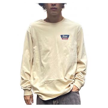 Tricou cu maneca lunga barbati -  Bumbac - Ecru -