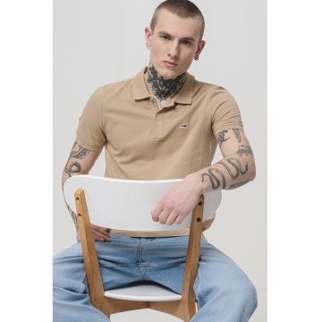 Tricou polo slim fit - Bej