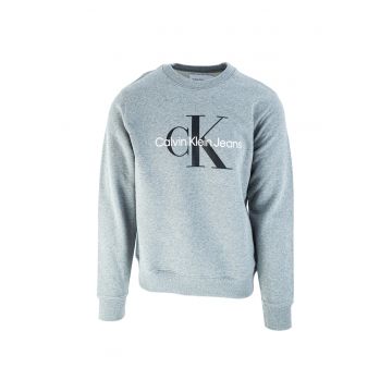 Bluza barbati logo din bumbac Regular Fit grey - Gri