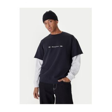 Bluza barbati -  negru/alb -