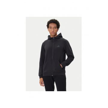 Hanorac sport barbati -  fermoar - negru - poliester reciclatdwqfw - Negru