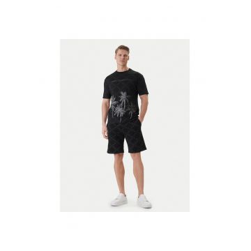 Pantaloni scurti sport pentru Barbati -  bumbac organic - negru