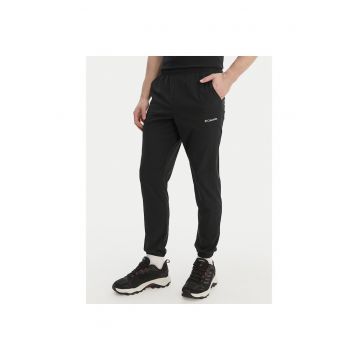 Pantaloni sport barbati -  poliester - negru - 92% poliester - 8% elastan