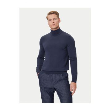 Pulover polo barbati  bleumarin - bumbac
