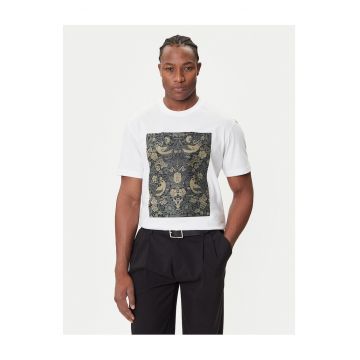 Tricou barbat  alb - bumbac - cu imprimeu