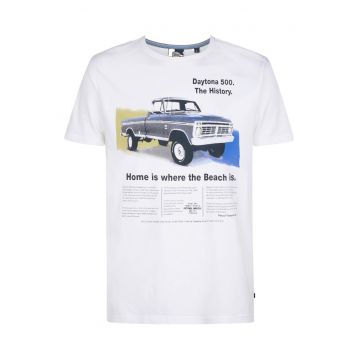 Tricou barbati -  alb - bumbac