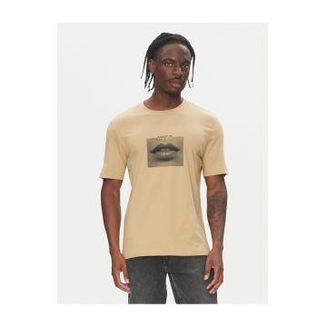 Tricou barbati  bej - bumbac