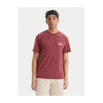 Tricou barbati -  bordeaux - 60% bumbac - 40% poliester