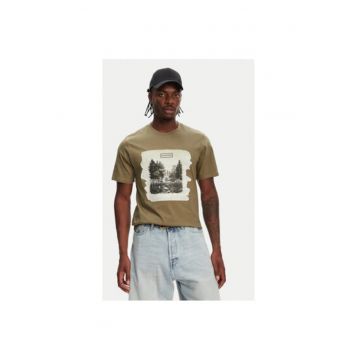 Tricou barbati  HARM0033251 - Bumbac - Kaki - Kaki