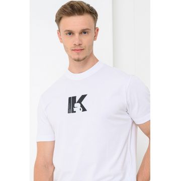 Tricou de bumbac organic cu logo - Alb optic