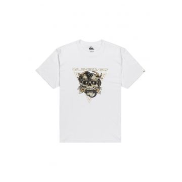 Tricou din bumbac cu imprimeu - Alb/Bej