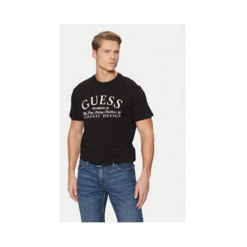 Tricou din bumbac cu imprimeu text si logo