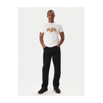 Blugi negru din bumbac pentru barbati - Negru