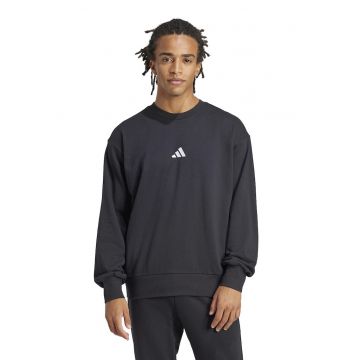 Bluza de trening cu decolteu la baza gatului FeelCozy - Alb/Negru