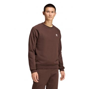 Bluza de trening cu decolteu la baza gatului si maneci raglan - Maro inchis