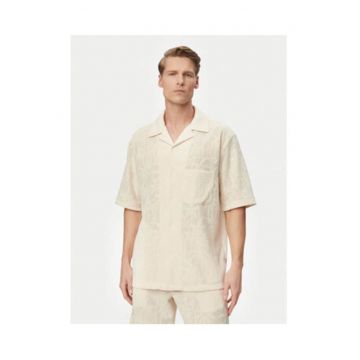 Camasa barbati -  bej - bumbac si poliester - maneca scurta - stil casual 756105