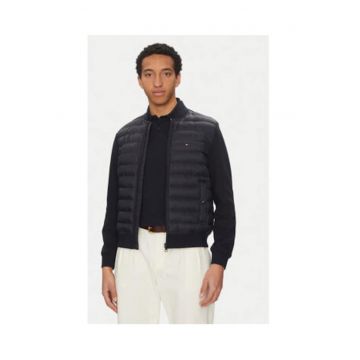 Geaca bomber barbati -  bleumarin - 100% poliamida - 72% bumbac organic - 28% poliester