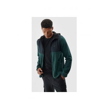 Jacheta pentru barbati  cu gluga - fleece/poliester - verde