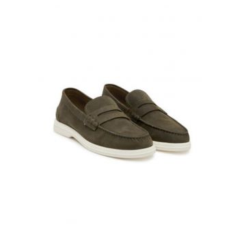Mocasini barbatesti -  piele naturala - verde