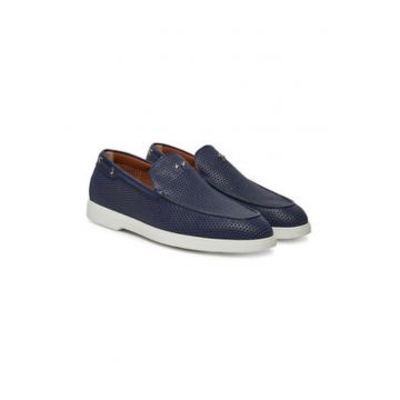 Mocasini barbati -  piele naturala - bleumarin