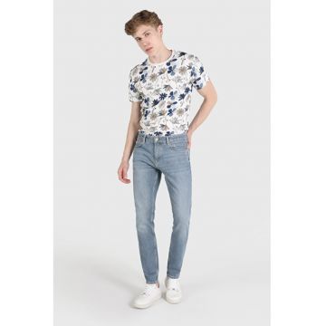 Pantaloni De Barbati Albastru Slim Fit 041 DANNY floral