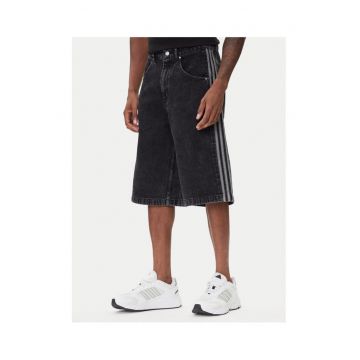 Pantaloni scurti barbati -  denim - negru