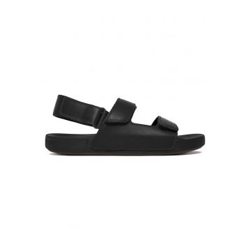 Sandale barbatesti  piele naturala - velcro - Negru