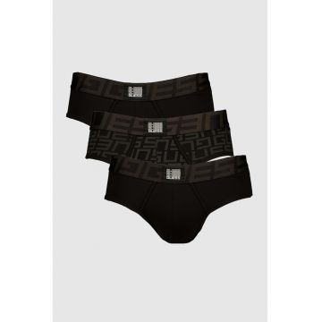 Set de chiloti din amestec de bumbac - 3 Perechi - Negru