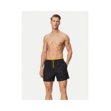 Sort de baie pentru barbati -  negru - material sintetic - uscare rapida -