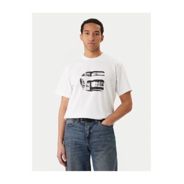 Tricou barbati  alb - bumbac organic