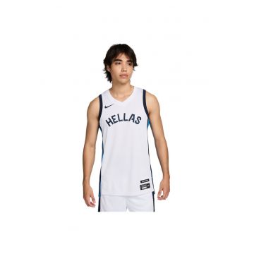 Tricou sport  baschet - alb - poliester - tehnologie Dri-FIT