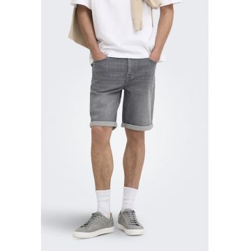 Blugi scurti regular fit Ply - Gri