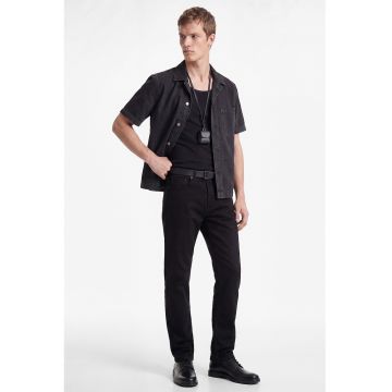 Blugi skinny cu talie medie - Negru