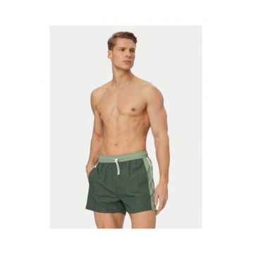 Costum de baie barbati -  verde - poliester - imprimeu uni -
