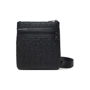 Geanta barbati -  piele ecologica - negru - One Size INTL
