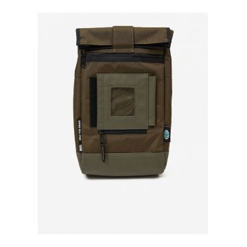 Geanta crossbody cu buzunar transparent pe fata