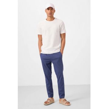 Pantaloni - Barbati - Pantaloni Chino TOMMY Gabardina Croiala Dreapta pentru Barbati - Albastru Marin -