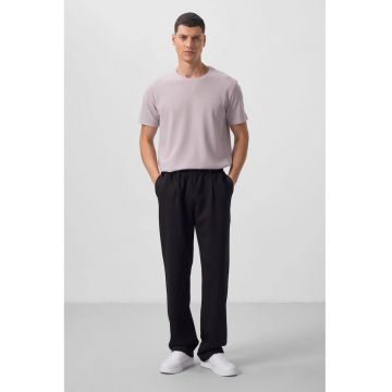 Pantaloni - Barbati - Pantaloni Palazzo cu croiala larga TOMMY pentru barbati - Negru