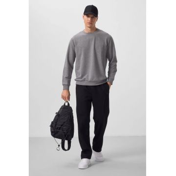 Pantaloni - Barbati - Pantaloni Palazzo TOMMY pentru Barbati cu Blocuri de Culoare - Negru -