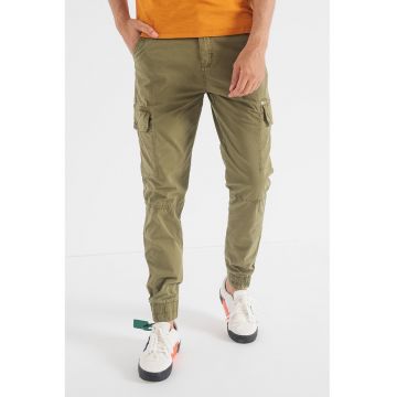 Pantaloni cargo regular fit Nan - Verde masliniu