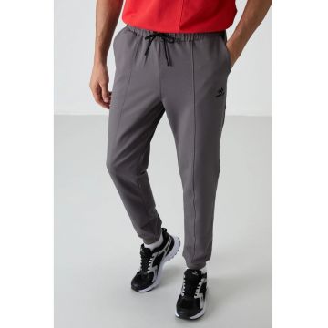 Pantaloni de trening - Barbati - Pantaloni de trening TOMMY din fleece pentru barbati - Gri carbune -