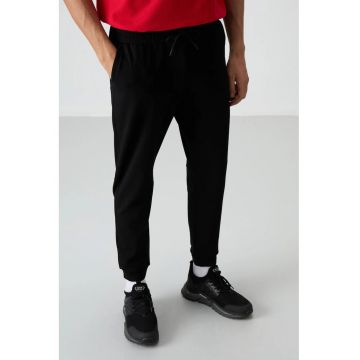 Pantaloni de trening - Barbati - Pantaloni de trening TOMMY din fleece pentru barbati - Negru -