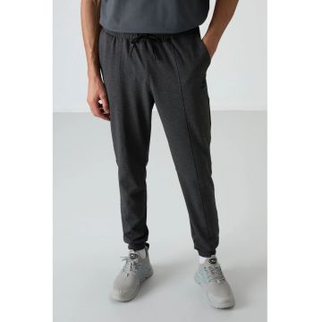 Pantaloni de trening - Barbati - Pantaloni de trening TOMMY fleece pentru barbati - Gri carbune -