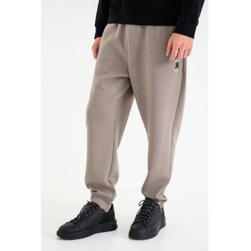 Pantaloni de trening lejeri cu buzunare laterale - Gri maroniu