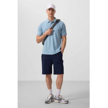 Pantaloni scurti - Barbati - Pantaloni scurti chino tesuti TOMMY pentru barbati - Albastru marin -