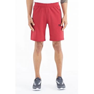 Pantaloni scurti - Barbati - Pantaloni scurti de trening din bumbac-poliester TOMMY pentru barbati - Rosu - Rosu