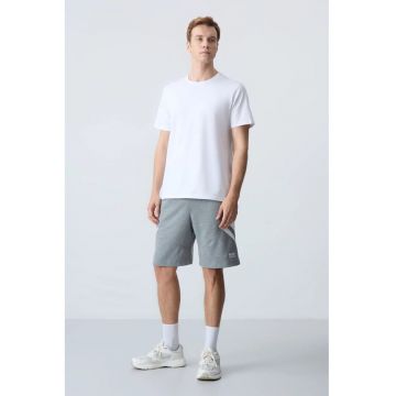 Pantaloni scurti - Barbati - Pantaloni scurti de trening din fleece TOMMY pentru barbati - Gri deschis -