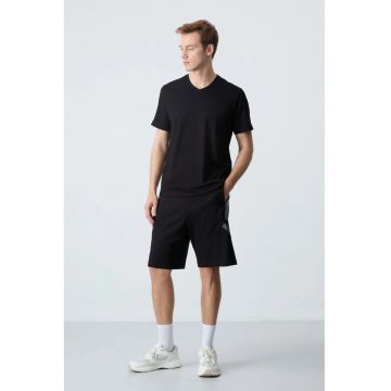 Pantaloni scurti - Barbati - Pantaloni scurti de trening din fleece TOMMY pentru barbati - Negru -