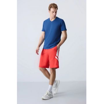 Pantaloni scurti - Barbati - Pantaloni scurti de trening din fleece TOMMY pentru barbati - Rosu - Rosu